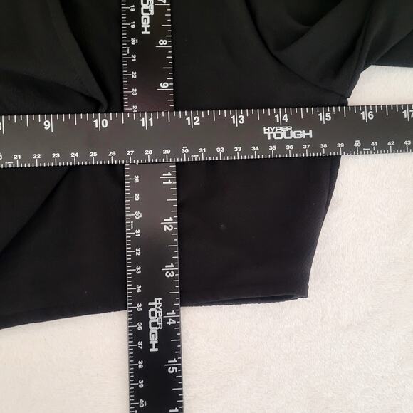 Better Be Sz S Black Chiffon Romantic Convertible Puff Sleeve Crop Top Club Bday - Picture 5 of 5